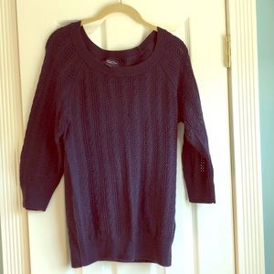 Navy blue knit sweater